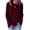 Red, variant on DOKOTOO Sweaters for Women Hollow Out Long Sleeves Soft Knit Crewneck Winter Sweater