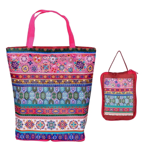 Geometric Tapestry Compact Tote Bag