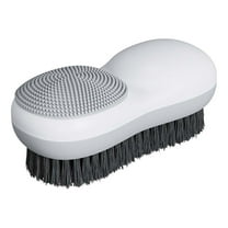 VALSEEL Laundry Brush Double-sided Bristles Multi-functional Soft Rubber Underwear Cleaning Brush Artifact Shoe Brush Soft Bristles Laundry Brush Cleaning Supplies