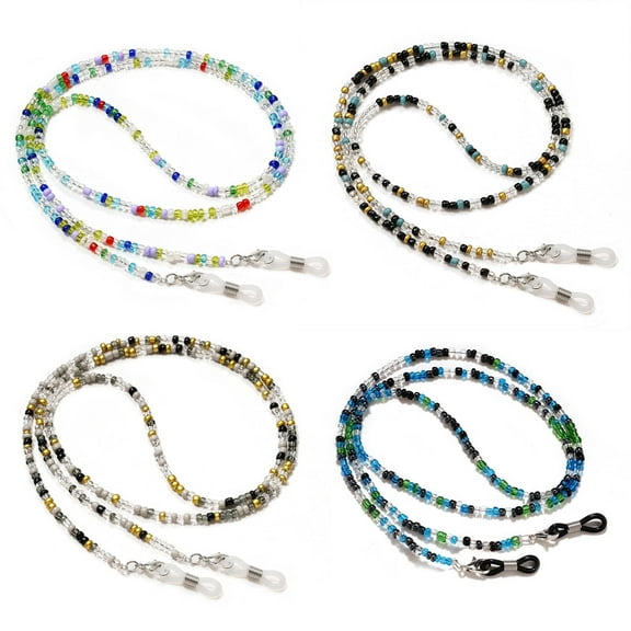 DESIGNICE 4Pcs Glasses Strap Classic Elements Kids Glasses Strap Highlights Eyeglasses Strap Mixed Colors