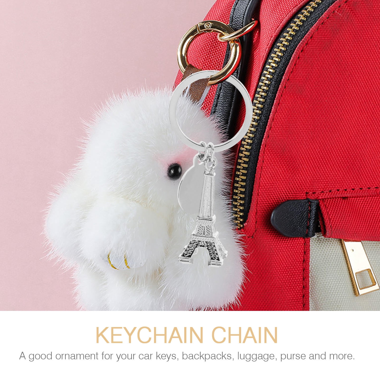 UPOUART 6PCS Eiffel Tower Key Chain Bag Pendant Key Chain Eiffel Tower Keychains Souvenir