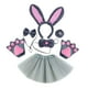 thumbnail image 4 of Diadema con orejas de disfraz de conejo animal, diadema con falda de cosplay, accesorios modernos para fiesta temática de carnaval, disfraces de año N Gris 6 piezas, 4 of 8