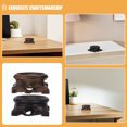 thumbnail image 3 of OULII 2pcs Wood Sphere Holder Display Stability For Home Decor Collectors, 3 of 8