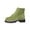 Green, variant on Dasayo Motorcycle Women's Boots Green Ankle Western Lace up Low Heel Cowboy Hiking Boots Womens Shoes 36