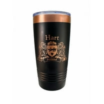Hart Irish Coat of Arms Black Travel Mug