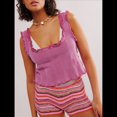 thumbnail image 4 of Camisola de Punto con Tirantes Anchos y Cuello Cuadrado Sin Mangas para Mujer, , de Verano Rosa Roja L, 4 of 8