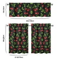 thumbnail image 6 of Cherry Kitchen Curtains Set Tier and Valance, Cute Sweet Red and Pink Fruit Print, Aesthetic Cherry Lovers Pattern with Candy Art Illustration for Kitchen or Dining Room, 6 of 6