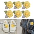 thumbnail image 3 of 6 piezas te fieltro flor aplique insignia DIY 2.56 "costura Verde Zulema flores de fieltro, 3 of 8
