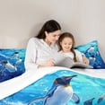 thumbnail image 4 of Manfei 3D Kawaii Penguin Bedding Comforter Set 7-Piece for Kid, Antarctic Sealife King Bedding Sets, Cute Cartoon Animal Bed Sheets, Lightweight Room Decor, 4 of 7