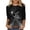 Black#08, variant on JTZGDY Plus Size Halloween Tops for Women Lightweight Casual Fall 3/4 Length Sleeve Cute Ghost Pumpkin Pattern Printed Crew Neck Basic Tunic Blouse Loose Fit Trendy Holiday Graphic Tees Shirt