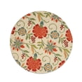 thumbnail image 2 of EORC Ivory Hand-Tufted Wool Transitional Spring Garden Rug, 6' Round, 2 of 5