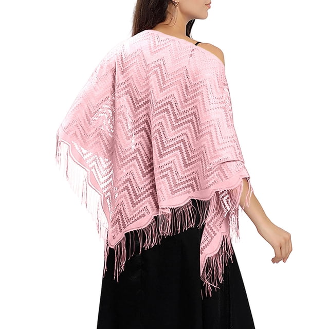 Châle en Dentelle Élégant pour Occasions Formelles Foulard Polyvalente Triangle pour Robe de Soirée de Mariée et Fête