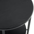 thumbnail image 3 of IVV 2-Tier Round Side Table w/ Black Metal Frame and MDF Shelf, Modern Accent End Table for Living Room, Bedroom, Balcony, Patio, 3 of 7