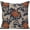 Blue,beige,orange, variant on Charlotte Home Furnishings Decorative Pillow Covers for Couch 16x16 in Tapestry Throw Pillow Cover for Living Room Decor Anemone Blue Rust Floral Pillow Covers European Soft Cotton Jacquard Woven