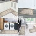 thumbnail image 6 of 2 Piece Bohemian Light Blue National Design Farmhouse Rug Kitchen Rug Set, Decor Kitchen Rugs, Absorbent Non-Slip Washable Floor Mats, Home Indoor Runner Rugs 17"x47"+17"x30", 6 of 7