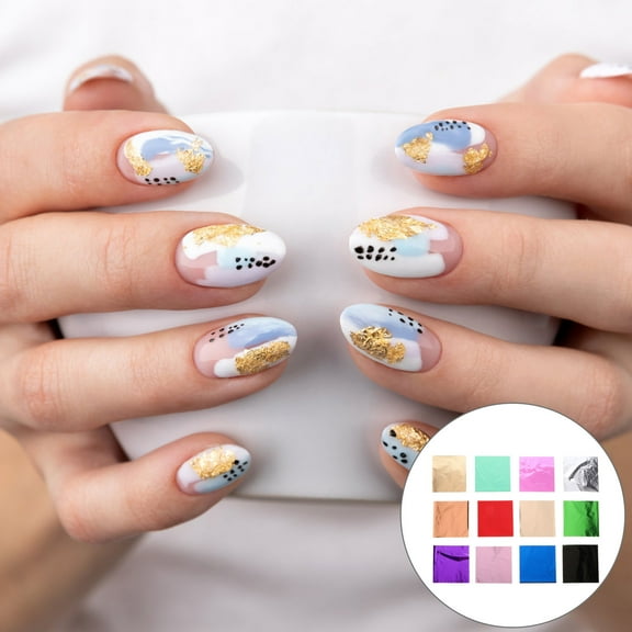GAXIRE 240pcs Foil Sheets for Art and Craft Projects, Nail Art, Vibrant Colors for Elegant Decorations and Creative Designs