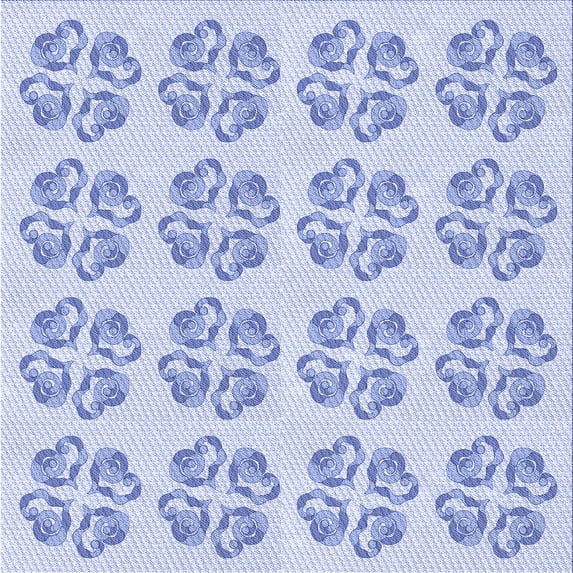 Ahgly Company Indoor Square Patterned Lavender Blue Area Rugs, 6' Square