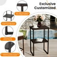 thumbnail image 4 of YYEAN Wicker Bar Table, 36 Inch Counter Height Patio High Top Dining Table, Rattan Bistro Pub Table with Storage Shelf for Deck Poolside Balcony Garden-Charcoal Gray, 4 of 11
