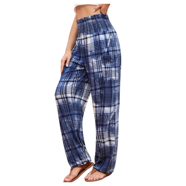 WILLBEST Pantalones Casuales para Mujer - Harlan de Cintura Alta con Estampado de Moda, Estilo Bohemio, Ropa Informal Cómoda Extra Grande