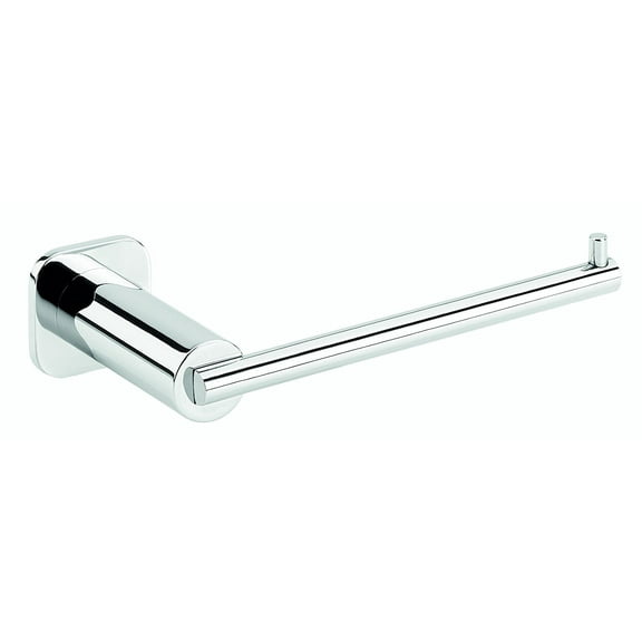 Jenny polished chrome toilet paper holder without lid. Bath tissue holder