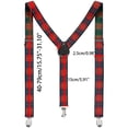 thumbnail image 5 of INSPIRE CHIC Unisex Elastic Y Shape Adjustable Printed Suspenders Red 79 x 2.5cm/31 1/8 x 1 inches, 5 of 5