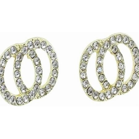 New 2026 Circles Round Knot Crystal Full Rhinestone Stud Earring For Women Temperament Korean Wedding Jewelry Her Gift Fashion Trendy Accessories Creative[u296]