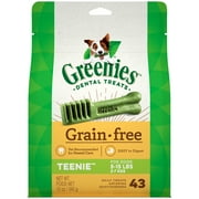 ($5 Gift Card Included) GREENIES Grain Free TEENIE Natural Dental Dog Treats, 12 oz. Pack