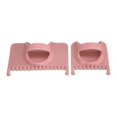 thumbnail image 1 of KLKCMS 2Pcs Edge Stitch Lock Sewing Gauge Thumb Guide Rulers for Project Embroidery Pink, 1 of 8