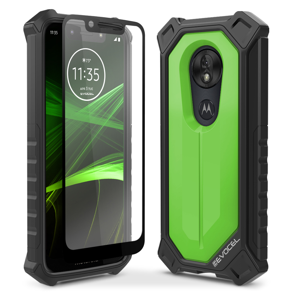 Motorola Moto G7 Play Case, Evocel [Glass Screen Protector] [Full Body