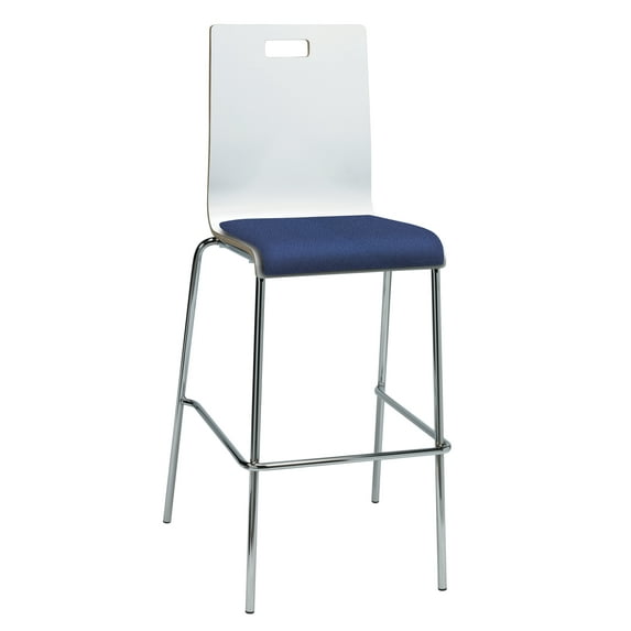 KFI JIVE Barstool, Crocus Fabric Seat, White Back