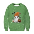 thumbnail image 4 of Ailaofu Women's Halloween Printed Round Neck Casual Sports Long Sleeve Sweatshirt Top Sweatshirt Loose Soft Long Sleeve Pullover Tops, 4 of 6