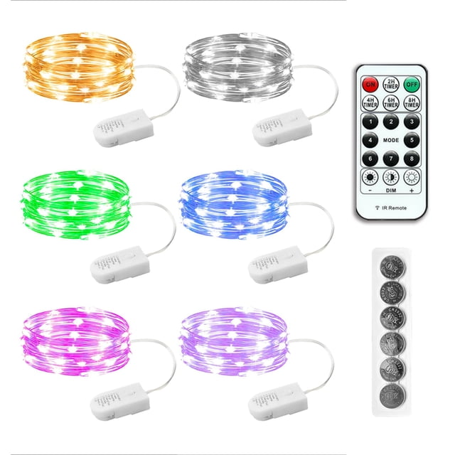 Fairy Lights SINAMER Multicolor, 20 LED, 2 m, funciona con pilas