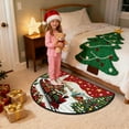 thumbnail image 6 of Summercome Christmas Xmas Half Round Door Mat Xmas Rainbow Half Moon Rug Washable Half Circle Area Rugs Indoor Entrance Non Slip Semi Circle Rugs Floor Carpet for Kithen Bedroom Decorate Gift, 6 of 6