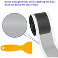 thumbnail image 4 of Shower Drain Catcher 1 Roll Sink Catcher Mesh Stickers Strainer Stickers for Bathroom Washbasin, 4 of 8