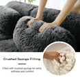 thumbnail image 4 of 114.7”Boneless Cloud Couches, Soft Fluffy Plush Fabric, Modular Sectional L Shaped Sofa Couch with Ottoman, 3-Seater Dark Gray Couches, Comfy Sofa for Living Room, 4 of 9