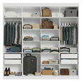 thumbnail image 3 of Ropero Closet Madesa Venus 8 Puertas 216cm Blanco/Negro 3, 3 of 6