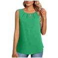 thumbnail image 1 of EQWLJWE Summer Tops For Women Femmes Tops Dégagement Mode Women Causal Col Rond Couleur Unie Chemisier Sans Manches Élégant T-Shirt Summer Réservoir Tops, 1 of 6