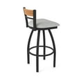 thumbnail image 2 of 881 Revelle 36" Swivel Extra Tall Bar Stool with Black Wrinkle Finish, Medium Back and Graph Alpine Seat, 2 of 5