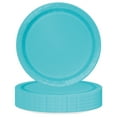 thumbnail image 2 of Disposable Paper Plates, 9", Teal, 55 Pieces, by Way To Celebrate, 2 of 6