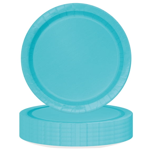 55 Count 9IN Teal Dinner Paper Plates by Way To Celebrate