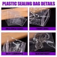 thumbnail image 5 of Bolsa de Joyería de PVC Transparente de 190 Piezas, 5 Tamaños, Bolsa de Plástico Autosellada con Cremallera y Tiras de Papel Antideslustre, Kit Surtido, 5 of 5
