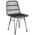 thumbnail image 3 of vidaXL 7 Piece Garden Dining Set Black Poly Rattan, 3 of 5