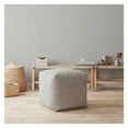 thumbnail image 2 of HomeRoots 518465 17 x 17 x 1 in. Gray Cotton Geometric Pouf Cover, 2 of 5