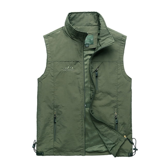 Men's Outdoor Leisure Travel Fishing Work Utility Vest with Multiple Pockets Lightweight Comfortable Durable Performance