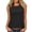 Black, variant on Blouses For Women Summer Crew Neck Sleeveless Casual Solid Relaxed Boho Workday Street Style Vacation Weekend Look Modern Everyday Wearable Resort