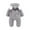 Gray, variant on Fesfesfes Newborn Baby Bodysuit Winter Fannel Jumpsuit Girls Boys Fleece Warm Overall Rompers Solid Color Jumpsuit