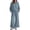 Blue, variant on Tqcoqu Women's Solid 2 Piece Tracksuit,Cropped Hoodie Sweatshirt & Elastic Waist Wide Leg Sweatpants,Casual Streetwear Loungewear Outfit Set,Black Women's S-XXL