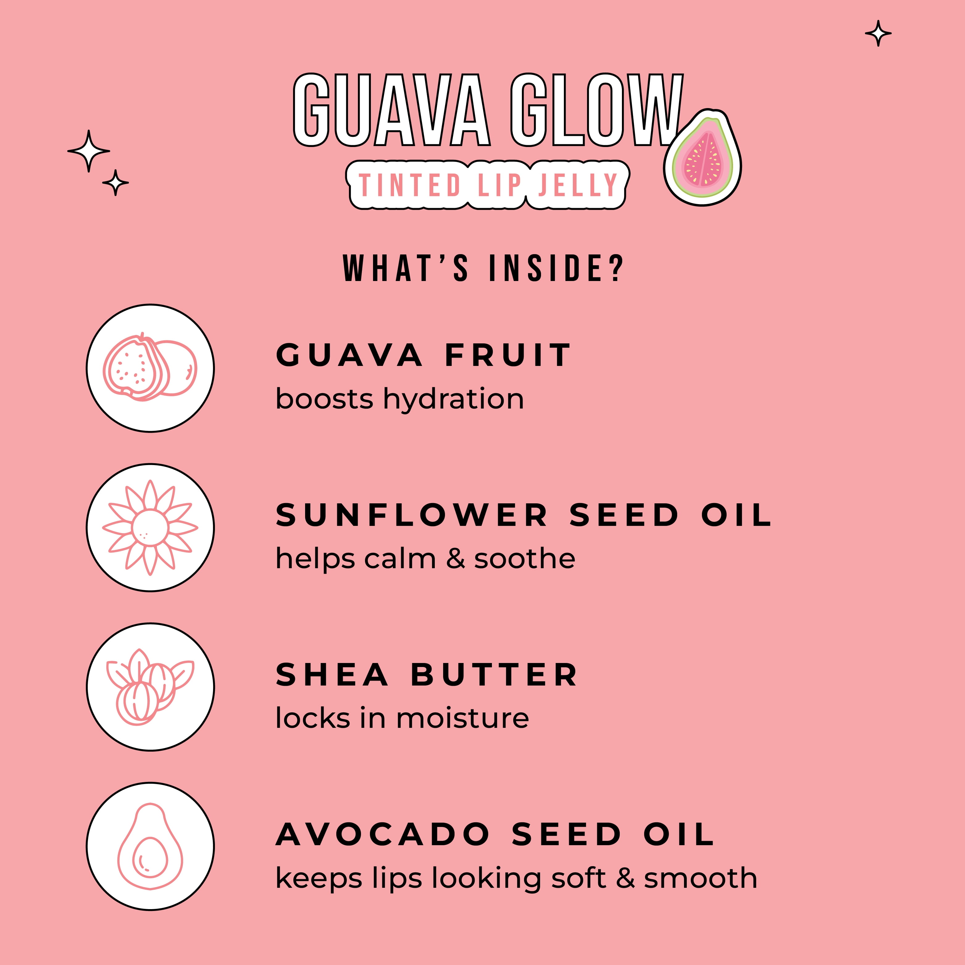 Avatara Guava Glow Tinted Lip Jelly, Lip Balm