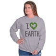 thumbnail image 3 of I Love Earth Reduce Reuse Recycle Sweatshirt for Men or Women Brisco Brands S, 3 of 6