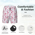 thumbnail image 3 of Haiem Seahorse and Starfish Mens Swim Trunks with Compression Liner 2 in 1 Swimming Shorts Stretch Swimwear Quick Dry,Board Shorts-Small, 3 of 9